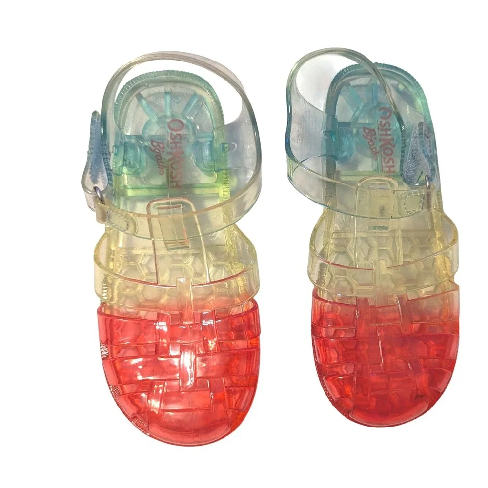 OshKosh Bgosh Marie Kids Rainbow Ombre Jelly Fisherman Sandals Size 10M OS21T02R